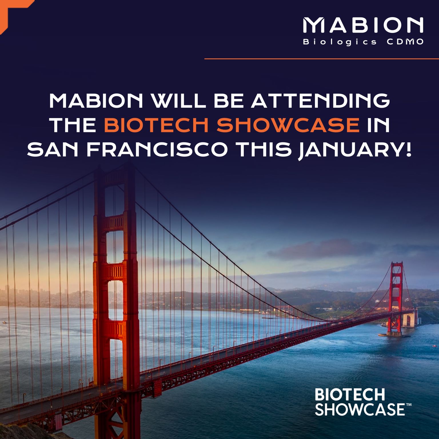 Mabion will be attending the Biotech Showcase in San Francisco this January!